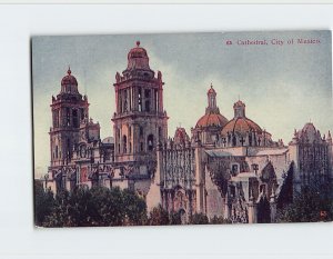 Postcard Cathedral Mexico City Mexico