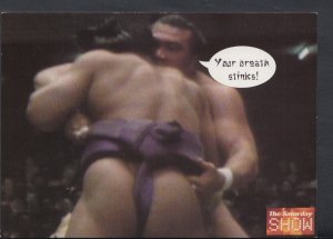 Sports Postcard - Sumo Wrestling - The Saturday Show Advertising Card   T1979