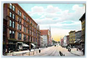 1911 The Arcade and Genesee St. Utica New York NY Posted Antique Postcard