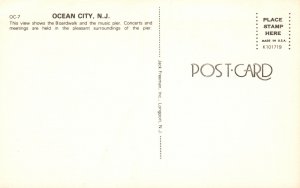 Vintage Postcard Boardwalk And The Music Pier Concerts Meetings Ocean City NJ