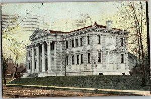 Carnegie Library Sedalia MO c1908 Vintage Postcard D05