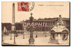 Postcard Old Paris Place de la Concorde