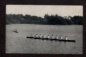 MA Rowing Crew Boat Postcard  Wellesley College Wellesley Massachusetts Mass