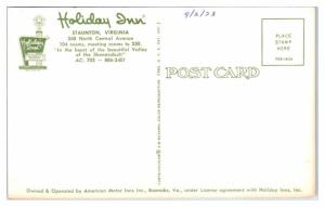 1970s Holiday Inn, Staunton, VA Postcard