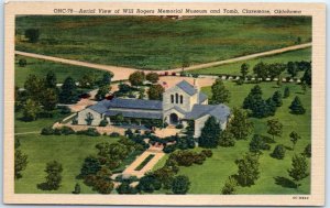 M-65588 Aerial View of Will Rogers Memorial Museum and Tomb Claremore Oklahoma