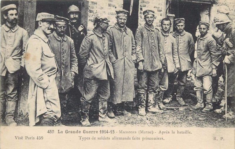 WW1 World War One Massiges Marne France german soldiers war prisoners