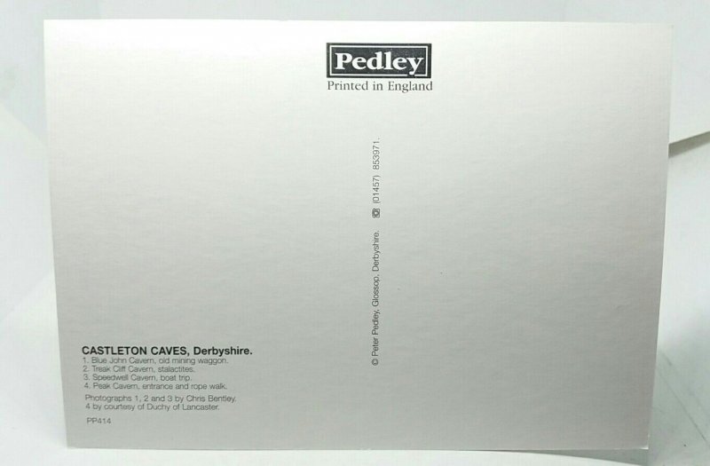 Castleton Caves Blue John Cavern Speedwell Cavern Boat Trip Multi View Postcard