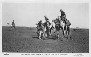 US5386 the british camel corps at battle field omdurman real photo sudan africa