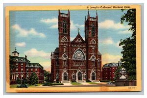 Vintage 1940's Postcard Catholic St. Joseph's Cathedral Hartford Connecticut