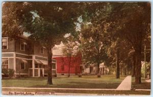 PRINCETON, Illinois  IL   SOUTH EUCLID AVENUE Street Scene  ca 1908  Postcard