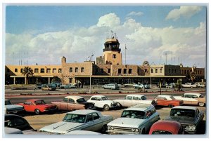 c1960 Parking Lot Scene International Airport El Paso Texas TX Petley Postcard