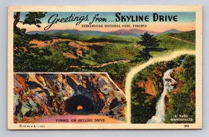 Greetings From Skyline Drive Shenandoah National Park Virginia Posted 1948