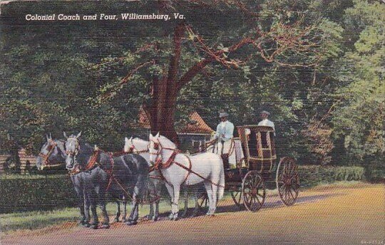 Colonial Coach And Four Williamsburg Virginia