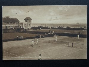 Cornwall PENZANCE Bowling Green & Pavilion Tennis Courts c1915 Postcard by J.W.S