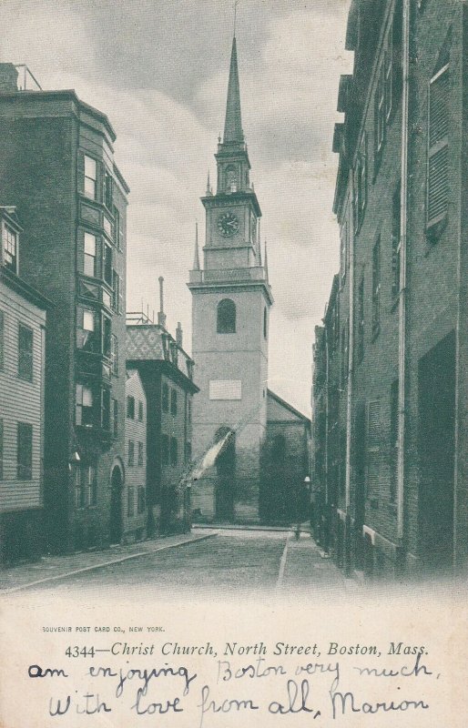 BOSTON, Massachusetts, PU-1905; Christ Church, North Street