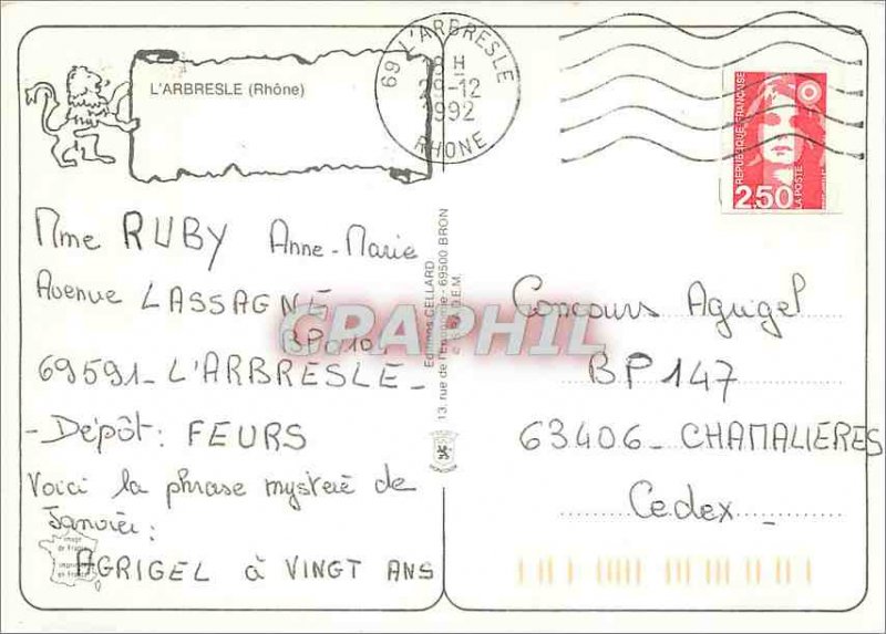 Postcard Modern Arbresle (Rhone)