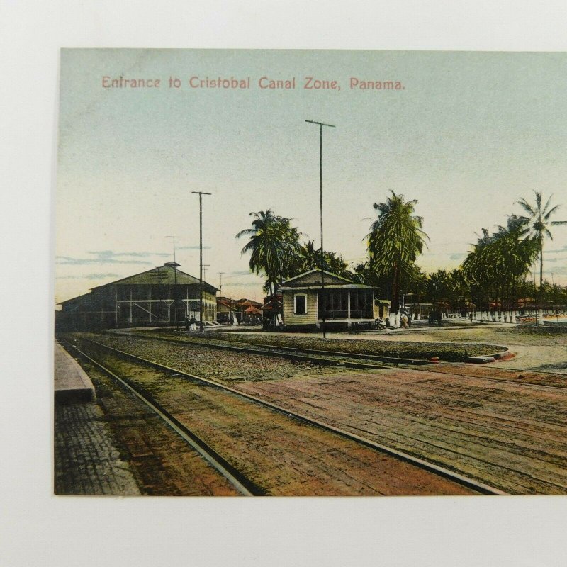 Vintage ~ Entrance to Cristobal , Canal Zone , Panama  ~ Postcard