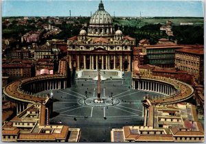 Roma Basilica Of St. Peter Rome Italy Monument Square Postcard