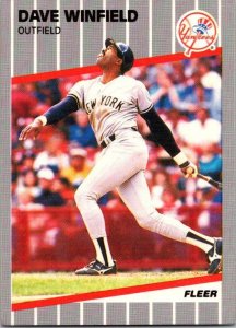 1989 Fleer Baseball Card Andre Dave Winfield New York Yankees sk21022