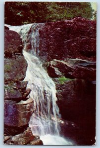 1951 Franconia Notch New Hampshire Postcard Avalanche Falls Picturesque Falls