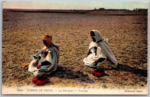 Vtg Religious Scenes Et Types La Priere 3rd Phase The Prayer Phase Postcard