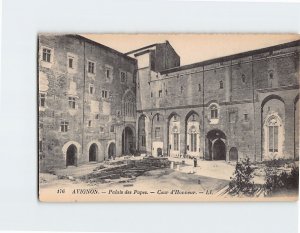 Postcard Cour d Honneur Palais des Papes Avignon France