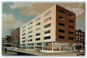 c1950's Hotel Conway Entrance View, Road Scene Appleton Wisconsin WI Postcard