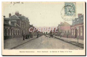 Sainte Genevieve Postcard Old National Road The tobacco shop and Post Office