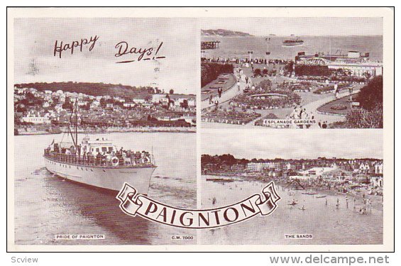 RP; 3-Views, Happy Days!, PAIGNTON, Devon, England, United Kingdom, PU-1954