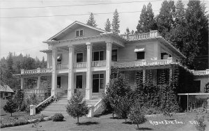 F83/ Trail Oregon Real Photo RPPC Postcard c30s Crater Lake Rogue Elk Inn 1