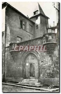 Postcard Old Rodez Place Adrien Rozier with staircase courtyard built in 1510