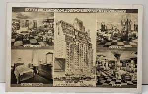 Dixie Hotel New York City Vintage Multi View Postcard C18