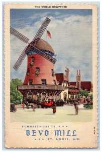 St. Louis Missouri MO Postcard Bevo Mill Wind Mill Restaurant Exterior c1940's