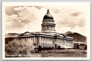 Salt Lake City UT State Capitol Building RPPC Real Photo Postcard V24