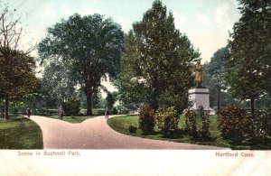 Vintage Postcard Dazzling Scene In Bushnell Park Landmark Hartford Connecticut