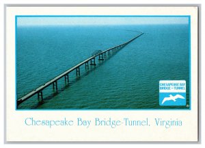 Chesapeake Bay Bridge-Tunnel Virginia Postcard Continental View Card