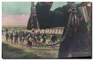 Postcard Old Puzzle Army Running Zouaves