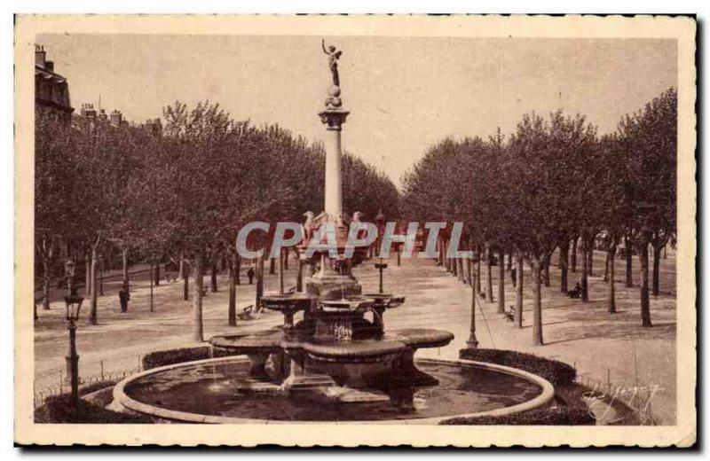 Old Postcard Valencia Boulevard Fontaine