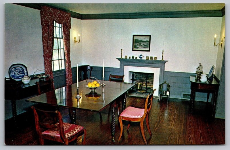 Dining Room Display Midway Colonial Museum Savannah GA Georgia Postcard UNP VTG 