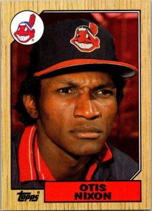 1987 Topps Baseball Card Otis Nixon Cleveland Indians sk3052