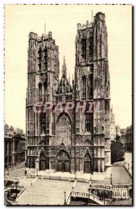 Old Postcard Brussels Eglise Ste Gudule