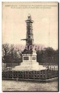 Old Postcard Albert The Monument Of The Place Faidherbe Before The Bomb Army