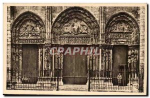 Chartres Cathedral THE Old Postcard the great portal