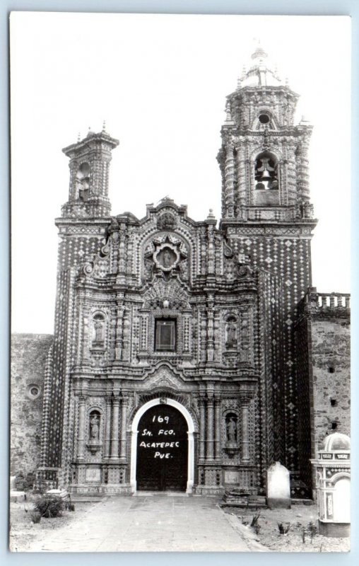 RPPC San Francisco Acatepec PUEBLA Pue MEXICO Postcard