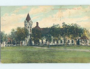 Divided-back MILITARY SCENE Fort Riley - Manhattan & Junction City KS AF8743