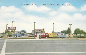 Postcard California Pico Peck Trailer Sales advertising Shaul Kropp 23-3426