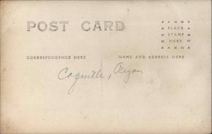 Coquille Oregon OR Written on Back Young Men Girls Track Meet RPPC c1910
