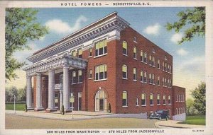 South Carolina Bennettsville Hotel Powers Curteich