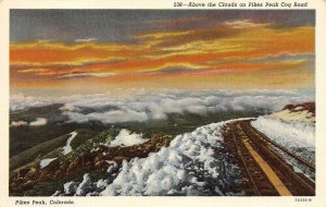 PIKES PEAK Cog Road Manitou Railroad Colorado c1930s Vintage Postcard