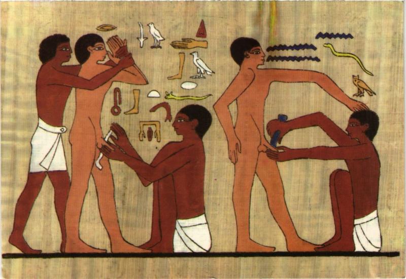 CPM EGYPTE Scene of circumscision from the tomb of Ankh-mahor 6th dyn (344111)